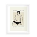 Plakat w ramie 50x70 - Elegancja Kobiecej Formy - nowoczesna sztuka kobieca, plakat - rama biała