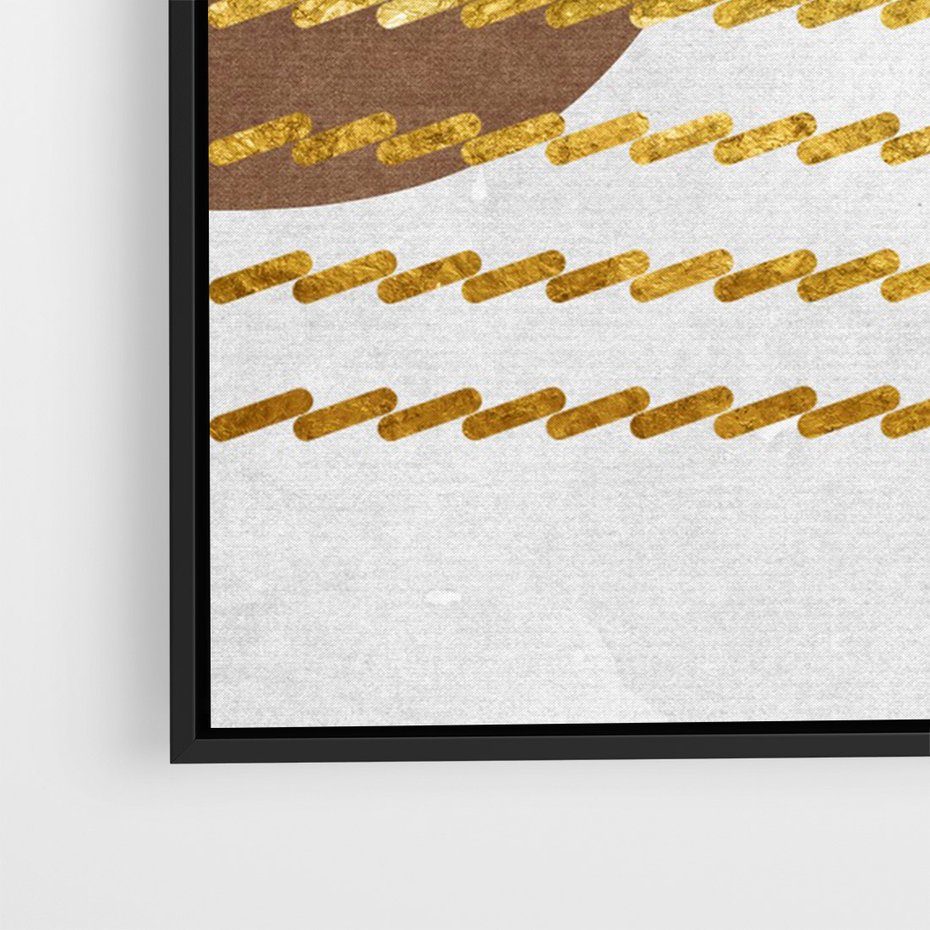 Obraz w ramie 50x70 - Odbicie światła serca - abstrakcyjne rozlane plamy, boho styl - rama czarna