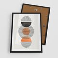 Plakat w ramie 50x70 - Geometryczna Abstrakcja - abstrakcja, nowoczesny obraz - rama czarna