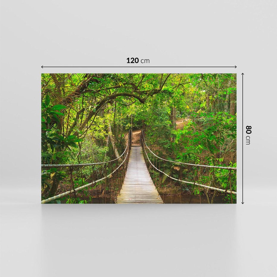 Obraz na płótnie 120x80 - Tajemniczy most w tajskim lesie - Tajlandia, most