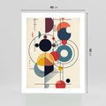 Plakat bez ramy 40x50 - Rozbijające Barwne Granice - abstrakcyjna geometryczna kompozycja, koła linie