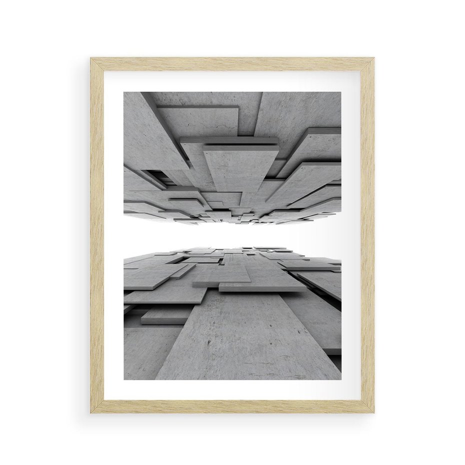 Plakat w ramie 40x50 - Architektura 3D - architektura, 3D - rama drewno