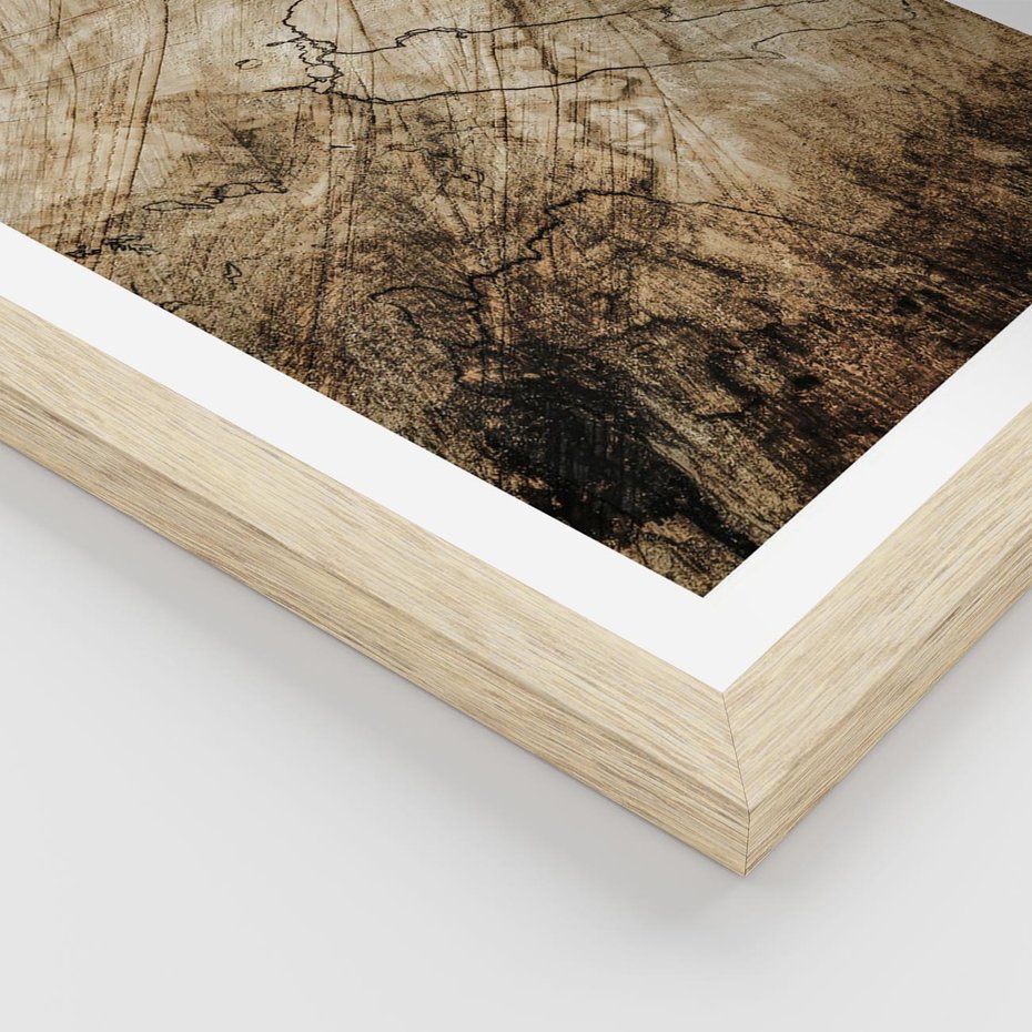 Plakat w ramie 50x70 - Słoje Natury - słoje drzewa, pieńdrzewa - rama drewno