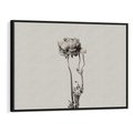 Obraz w ramie 70x50 - Cień Kwiatowej Delikatności - kwiat, cień - rama czarna