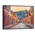 Obraz w ramie 70x50 - W stronę marzycielskich horyzontów - włoska uliczka, wieczór - rama czarna