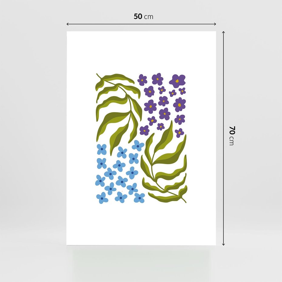 Plakat bez ramy 50x70 - Księga Kształtów Bez Granic - kwiaty, sztuka nowoczesna