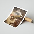 Plakat bez ramy 21x30 - Kawowa filiżanka pełna aromatu - kawa, filiżanka