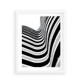Plakat w ramie 40x50 - Nowoczesność w Monochromii - nowoczesna architektura, czarno białe zdjęcie - rama biała