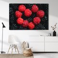 Obraz na płótnie 100x70 - Maliny Soczysta Eksplozja - maliny, owoce