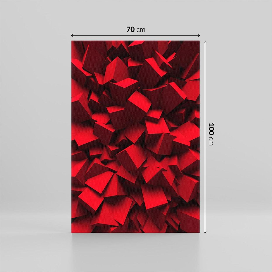 Obraz na płótnie 70x100 - Geometryczny 3D - abstrakcyjna kompozycja - geometryczny, 3D