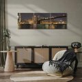 Obraz na płótnie 120x40 - Most nad nowojorską panoramą - most, Nowy Jork