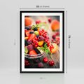 Plakat w ramie 50x70 - Smakowite Porywy - owoce, jedzenie - rama czarna