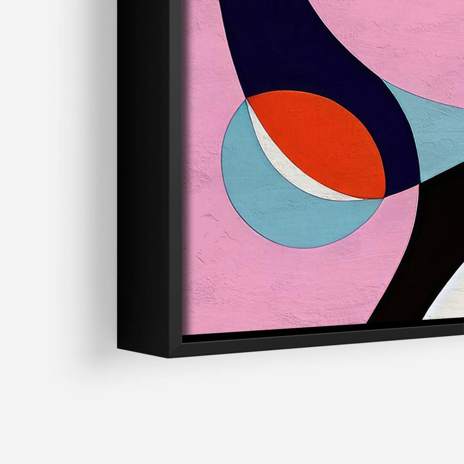 Obraz w ramie 70x50 - Kolorowe Ulotności - abstrakcyjny obraz olejny, żywe kolory - rama czarna