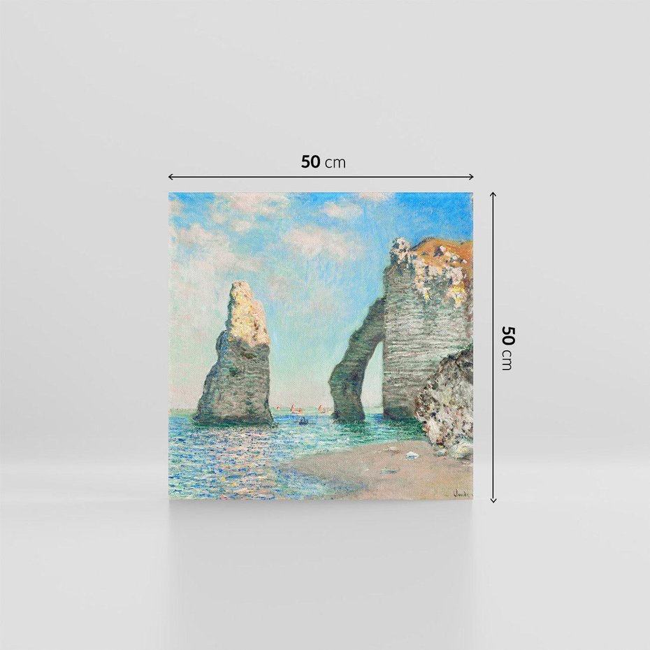 Obraz na płótnie 50x50 - Klify Étretat (1885), Claude Monet - Reprodukcja - reprodukcja, obraz na płótnie
