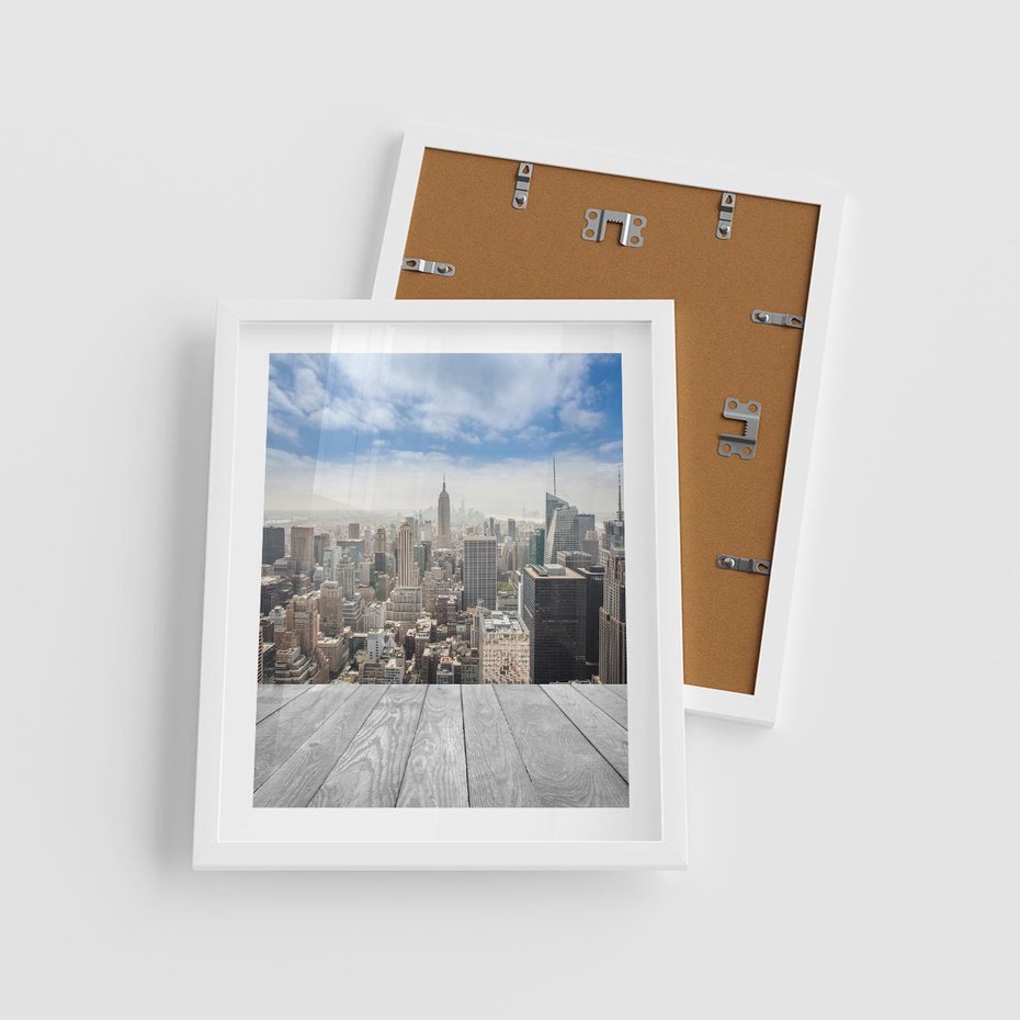 Plakat w ramie 40x50 - Nowojorska energia miejsca - Nowy Jork, miasto - rama biała
