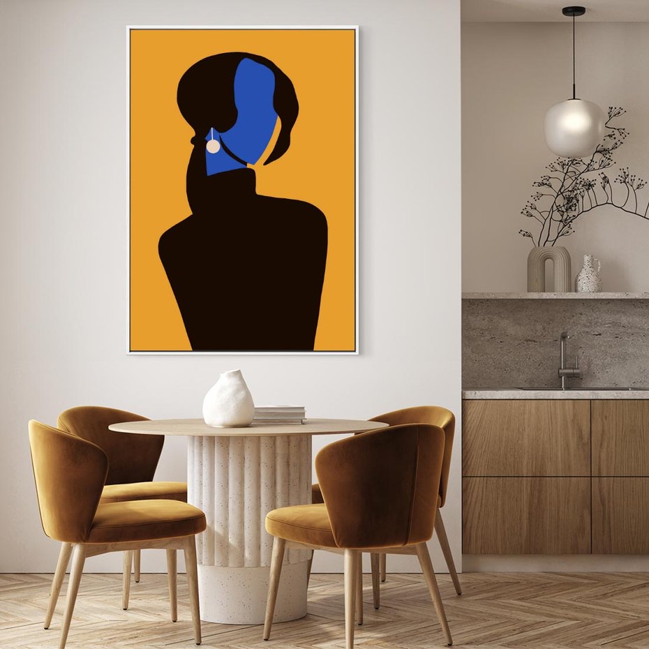 Obraz w ramie 80x120 - Transformacja Form - sztuka nowoczesna, plakat - rama biała