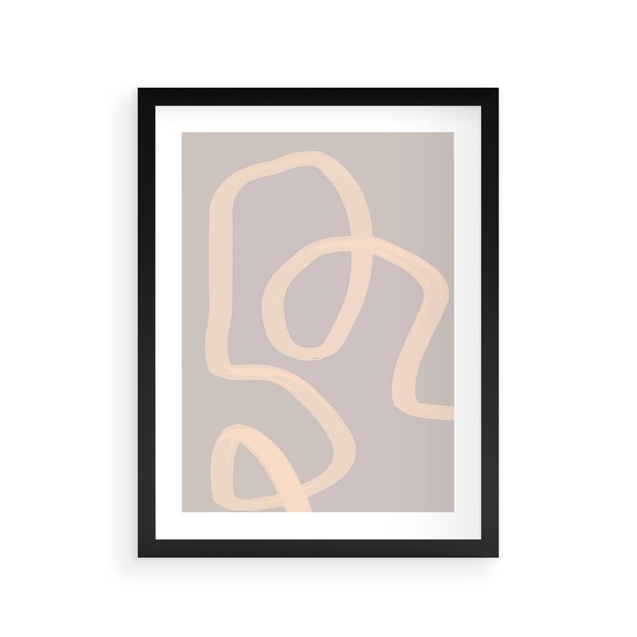 Plakat w ramie 30x40 - Nowoczesne Odbicia - minimalistyczny obraz, nowoczesny - rama czarna