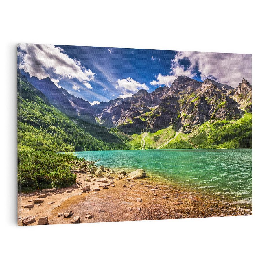 Obraz na płótnie 100x70 - Urok gór i jezior - góry, jezioro