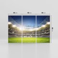 Obraz na płótnie 120x80 - pasja piłki nożnej - stadion, piłka