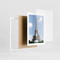 Plakat w ramie 30x40 - Paryż z wieżą Eiffla - Eiffla, Paryż - rama biała