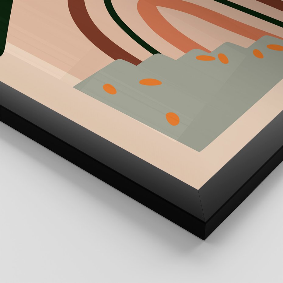 Zestaw obrazy w ramie 50x70 galeria - Boho, plakaty, do, salonu, sypialni - rama czarna