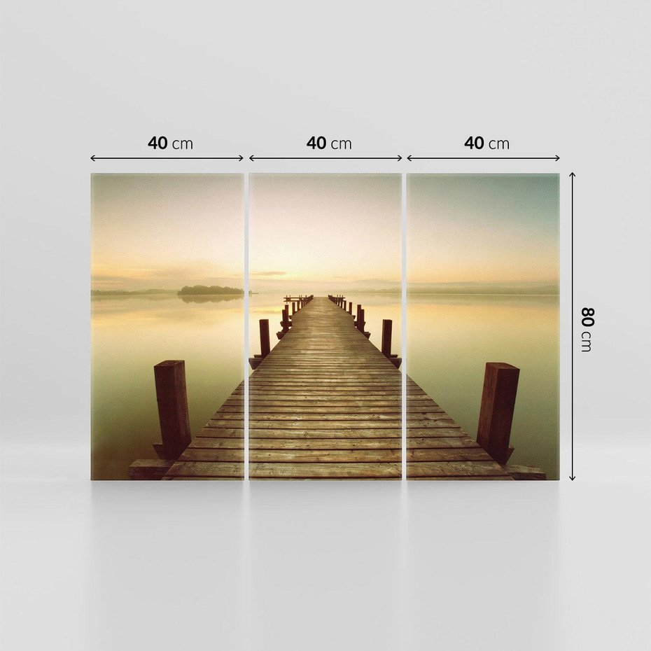 Obraz na płótnie 120x80 - Molo: spacer nad morzem - molo, morze