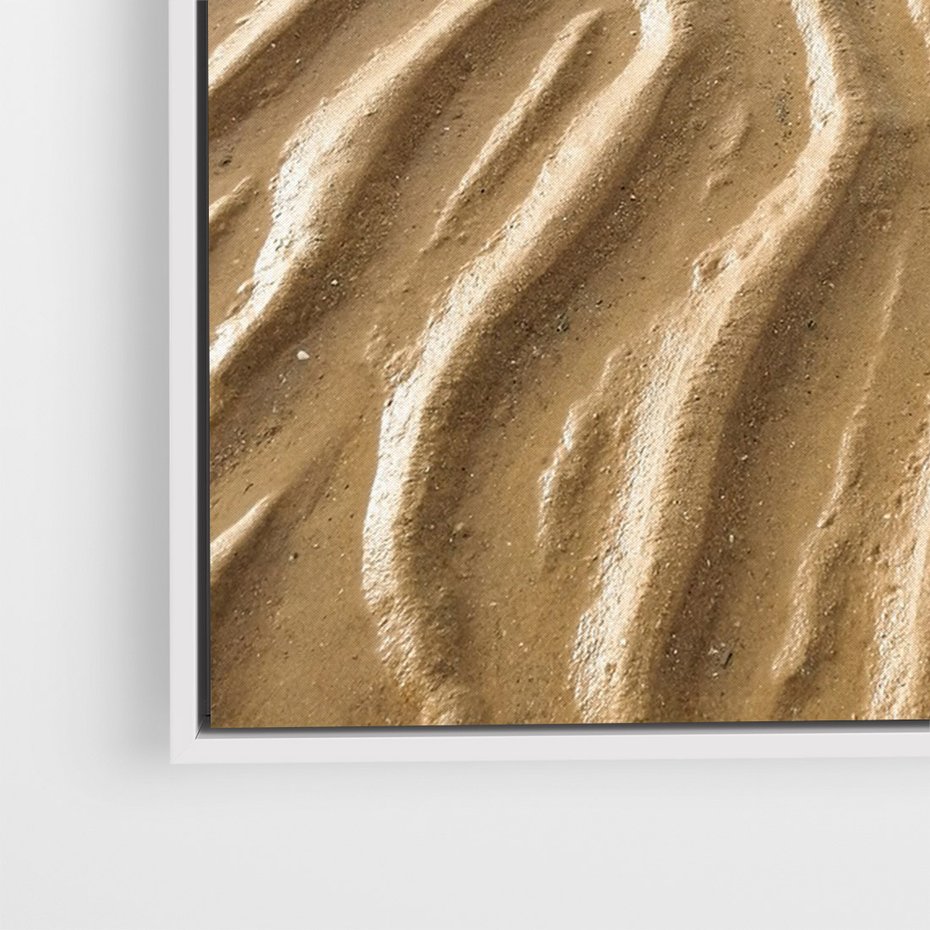 Obraz w ramie 50x70 - Piasek i Nieskończoność - pustynia, piasek - rama biała