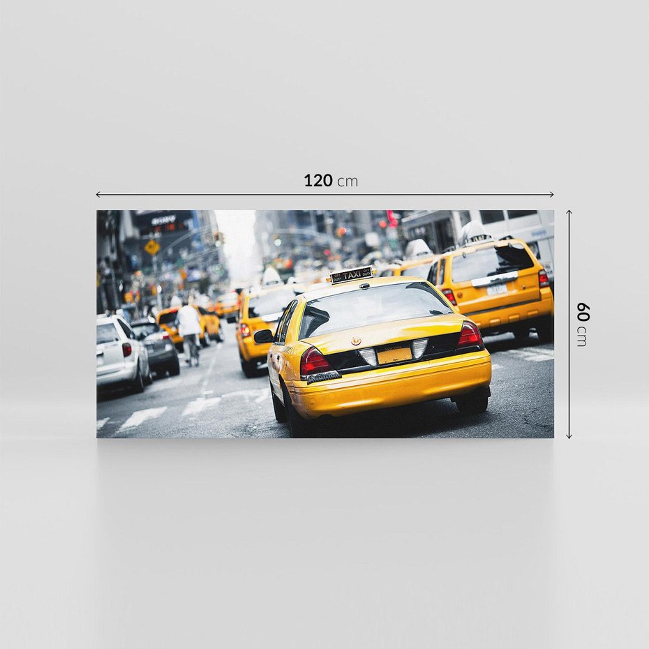Obraz na płótnie 120x60 - Wszystkie światła prowadzą do Nowego Jorku - TAXI, NY