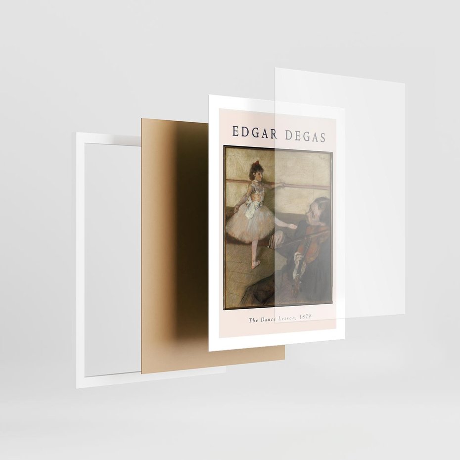 Plakat w ramie 50x70 - Klasyka Baletu - Edgar Degas, reprodukcja obrazu - rama biała