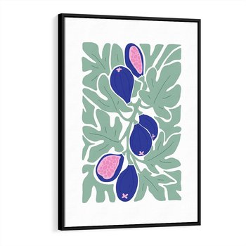 Obraz w ramie 50x70 - Figi Fioletu - figi, sztuka nowoczesna - rama czarna