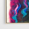 Obraz w ramie 70x50 - Bujna Ekspresja - grafika komputerowa, przypomina obraz olejny - rama drewno