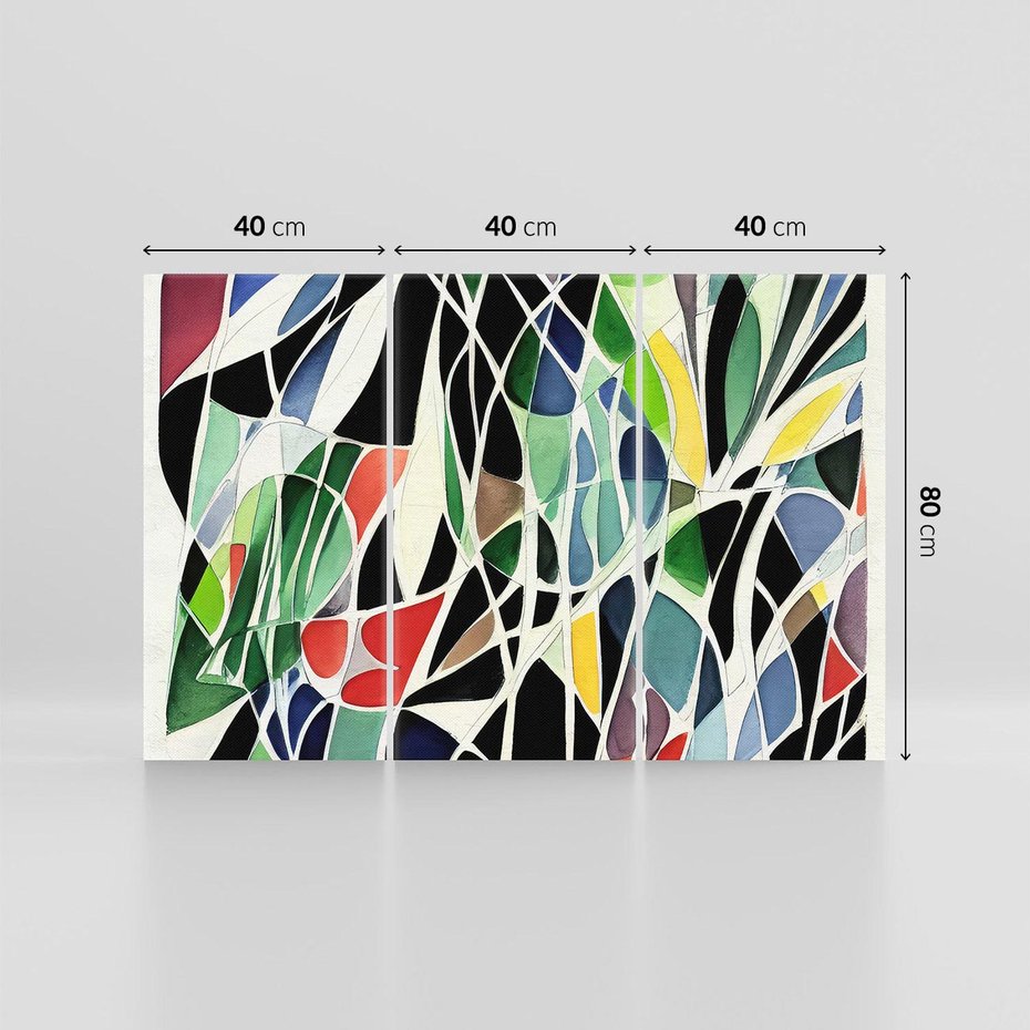 Obraz na płótnie 120x80 - Taniec Plam i Kształtów - abstrakcyjny akwarelowy obraz, plamy