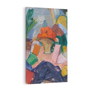 Obraz na płótnie 80x120 - "Martwa natura z pomarańczami w koszyku" Edvard Weie - Reprodukcja - reprodukcja, obraz na płótnie