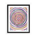 Plakat w ramie 40x50 - Cyrkulująca Harmonia - kolorowe etniczne wzory, tęczowe żywe kolory - rama czarna