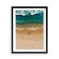 Plakat w ramie 50x70 - Oaza Relaksu - plaża, morze - rama czarna