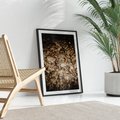Plakat bez ramy 30x40 - Suchość Liści w Brązowych Tonach - suche liście jesień brąz