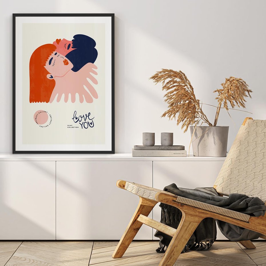 Plakat bez ramy 30x40 - Rondo melancholii - para zakochanych, graficzny obraz