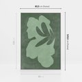 Obraz w ramie 80x120 - Kształty Zieleni - abstrakcyjny kształt, zielony plakat - rama biała