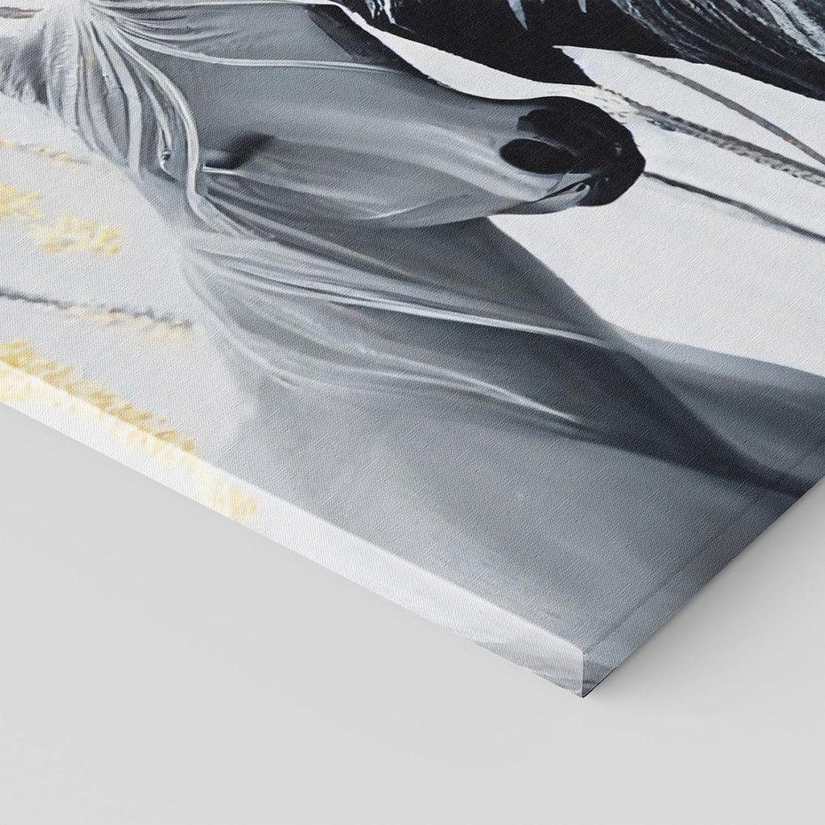 Obraz na płótnie 50x70 - Boho Marzenie - nowoczesna grafika, białe konie