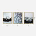 Zestaw obrazy w ramie 30x40 galeria - Zima, góry, śnieg, szron - rama drewno