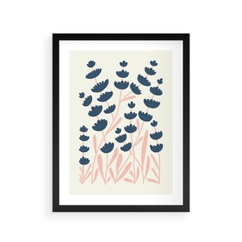 Plakat w ramie 30x40 - Migotliwe Kształty - kwiaty, rośliny - rama czarna