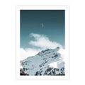 Plakat bez ramy 40x50 - Nocna Magia w Górach - fotografia, śnieg