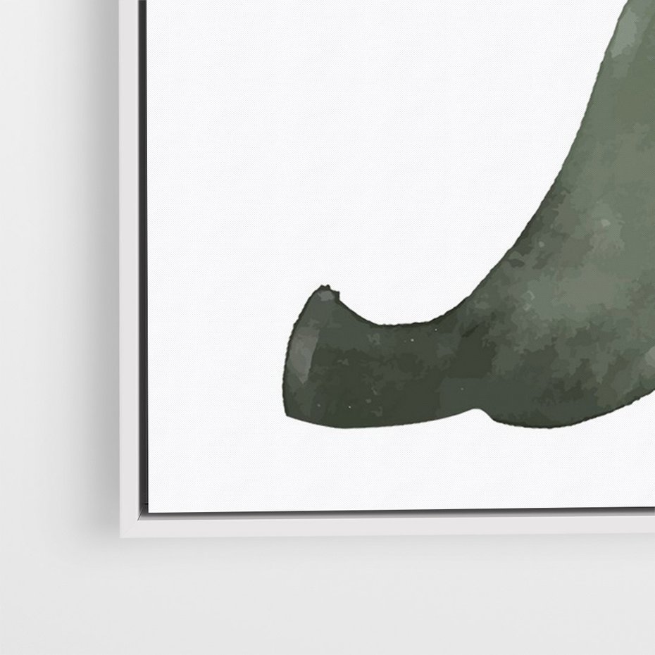 Obraz w ramie 80x120 - Rozkwitające Barwy Akwareli - minimalistyczny plakat, banan - rama biała