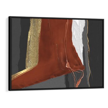 Obraz w ramie 70x50 - Abstrakcyjna impresja - abstrakcja, nowoczesny - rama czarna