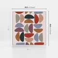 Obraz w ramie 80x80 - Kolorowe Echo Boho - abstrakcyjny obraz, geometryczna kompozycja - rama biała