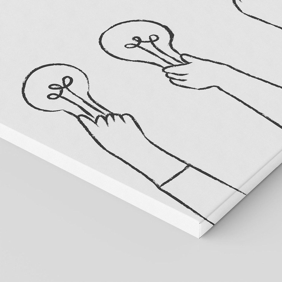 Obraz na płótnie 100x70 - Idea w Rękach - szkic, grafika