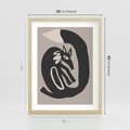 Plakat w ramie 30x40 - Migotliwe Echa Skandynawii - skandynawska sztuka, lis - rama drewno