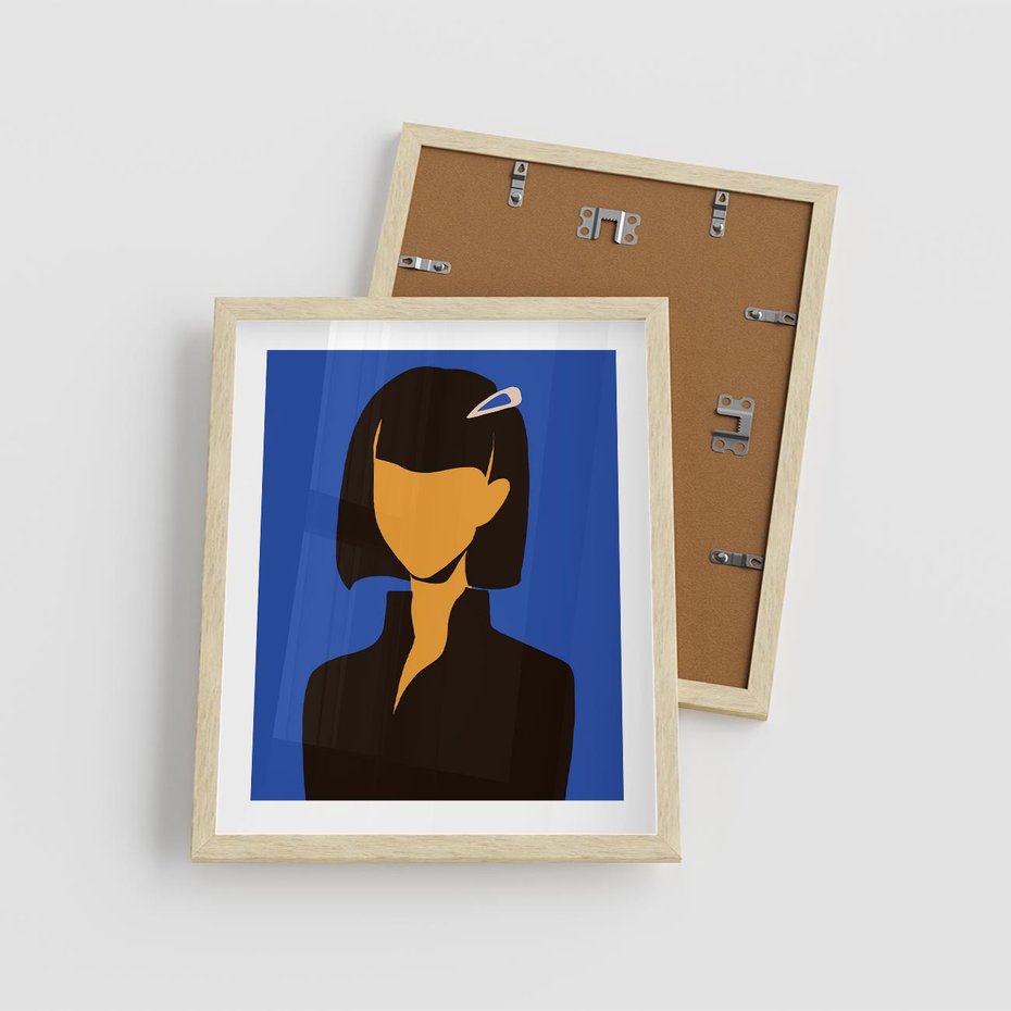 Plakat w ramie 40x50 - Energetyczne Zestawienie - sztuka nowoczesna, plakat - rama drewno