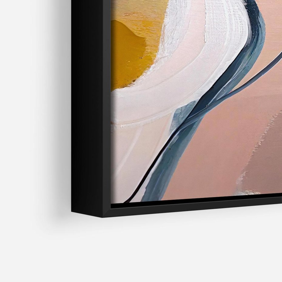 Obraz w ramie 50x50 - Ścieżki Emocji - abstrakcja, farby olejne - rama czarna