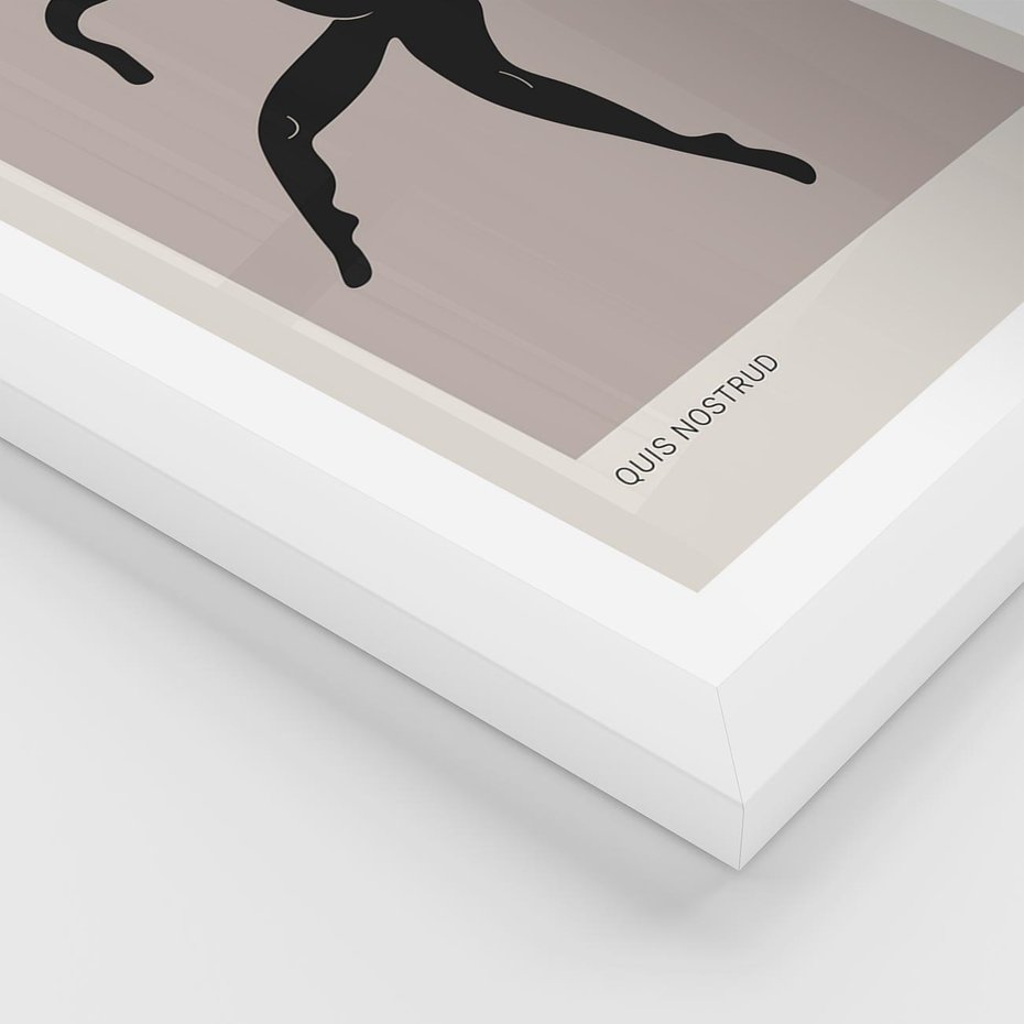 Plakat w ramie 50x70 - Sztuka Nowoczesności: Minimalistyczny Plakat - modern art, minimalistyczny plakat - rama biała